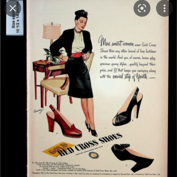 VTG RED CROSS LEATHER FLATS - Picture 11 of 13